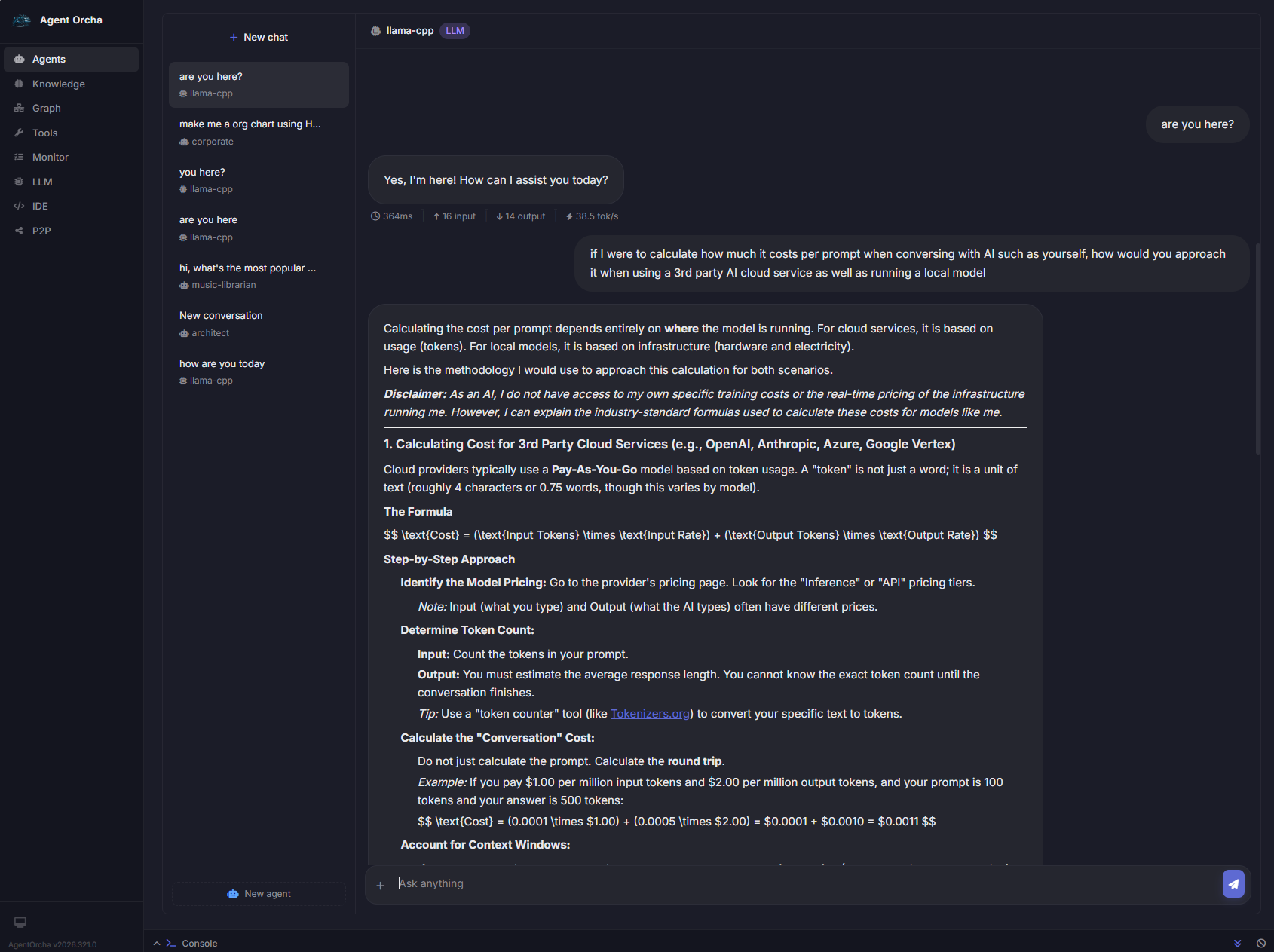 Agent Orcha Studio — multi-agent chat interface with local LLM inference